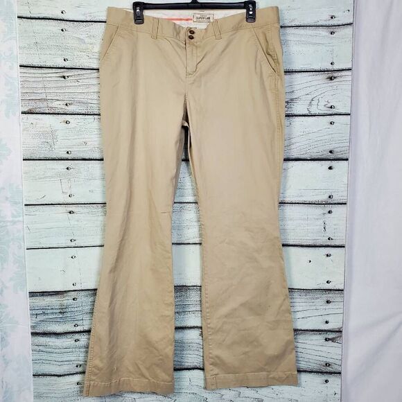 Old Navy Favorite Khakis Superflare Pants Women’s Size 18 Tall Beige Stretch Cot - Picture 1 of 5